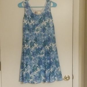 Floral Lace Sleeveless Shift Dress sz S